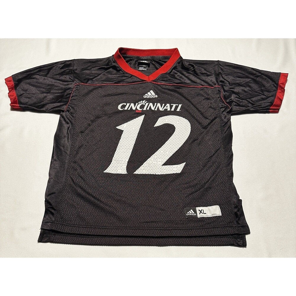 Cincinnati Bearcats Youth Kids Adidas Jersey #12 Black Size XL 18-20 NCAA *READ